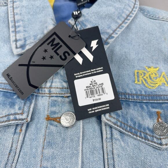 The Wild Collective Real Salt Lake MLS Women’s Denim Jacket Size Large NWT - Picture 9 of 16